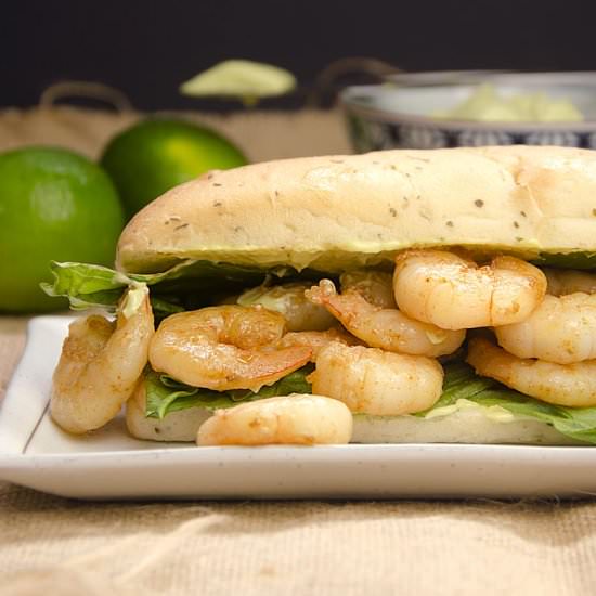 Shrimp Sandwich With Avocado Mayo