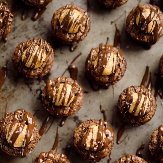 Peanut Butter Buckeye Brownie Cups