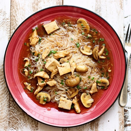 Noodle with Chicken and Mushroom