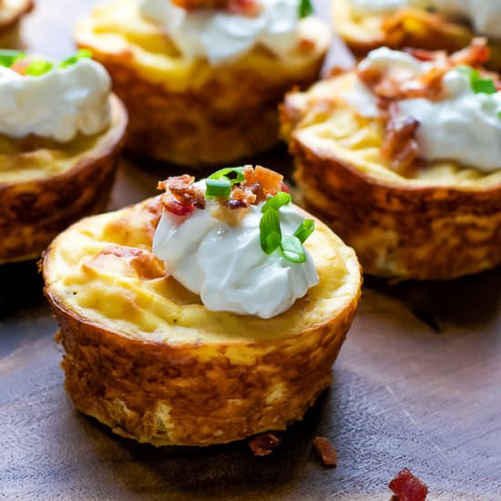 Muffin Tin Potato and Bacon Cups