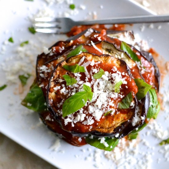 Eggplant Parmigiana Stacks