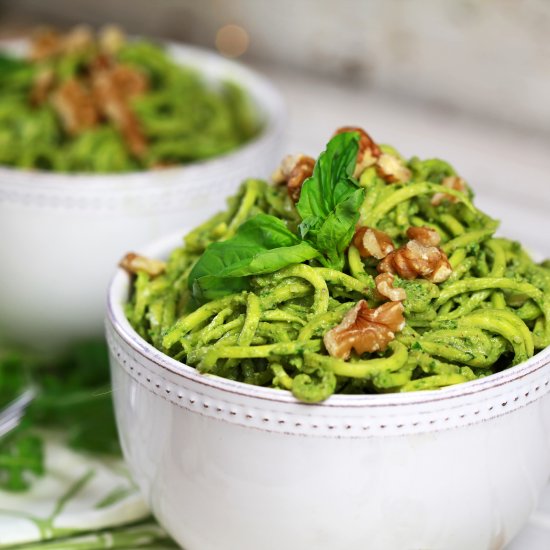 Raw Vegan Arugula Basil Pesto