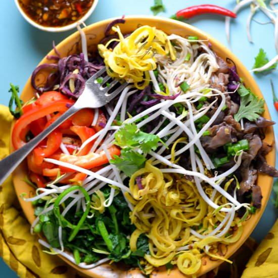 Asian Sweet Potato Noodle Bowl