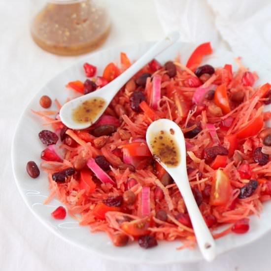 Monochrome Red Salad