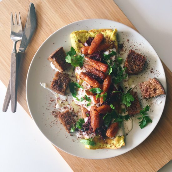 Herb Omelette with Yogurt Two Ways