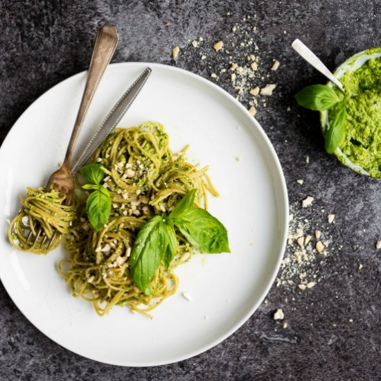 Oil Free Pesto w/ Basil & Avocado