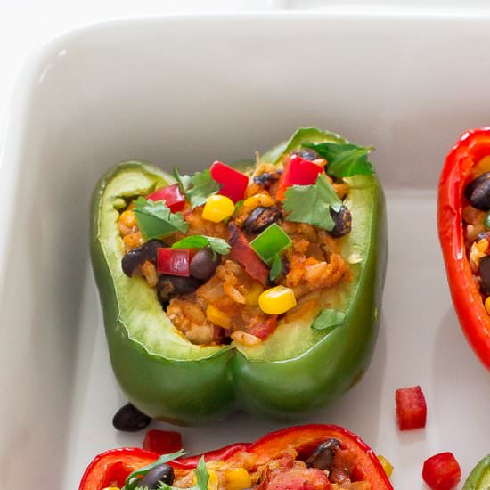 Chipotle Chicken Stuffed Peppers