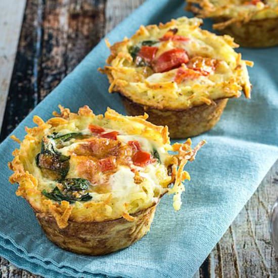 Cheesy Veggie Egg White Muffins