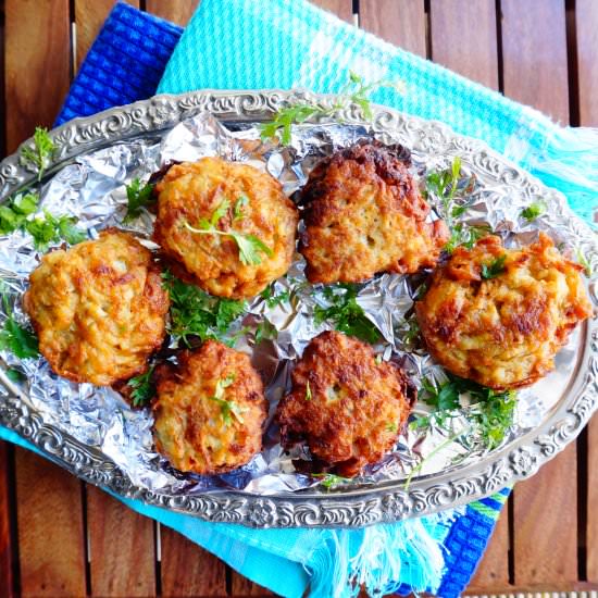 Fritters From Leftover Green Dal