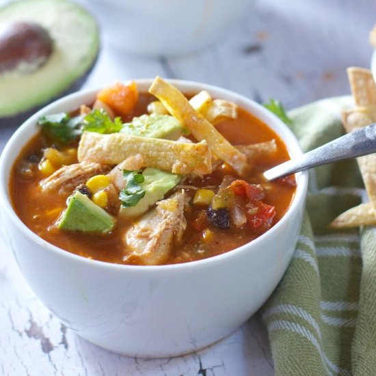 Skinny Chicken Taco Soup