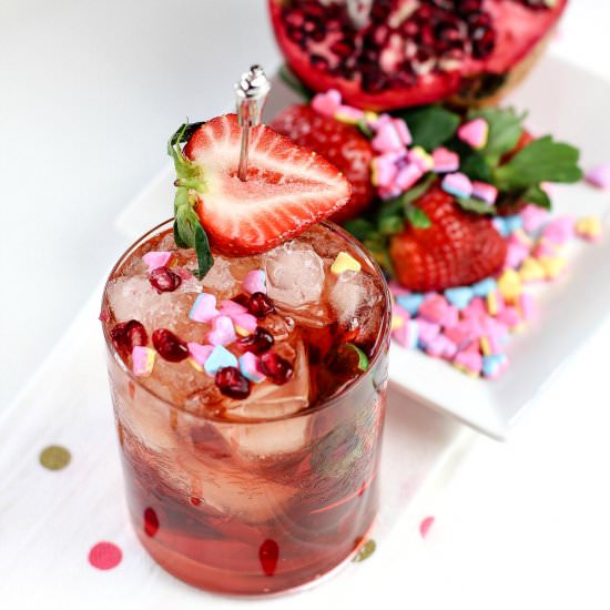 Pomegranate and Strawberry Cocktail