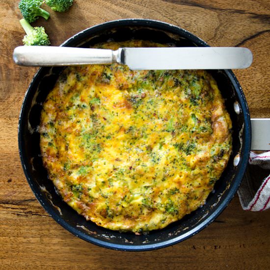 Yummy Broccoli Cheddar Frittata