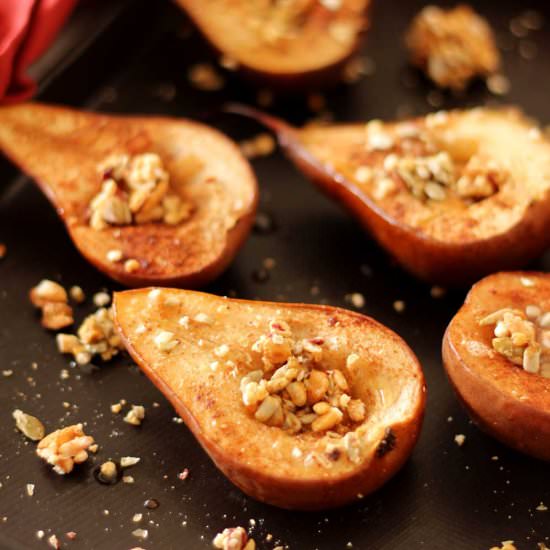 Maple Vanilla Baked Pears