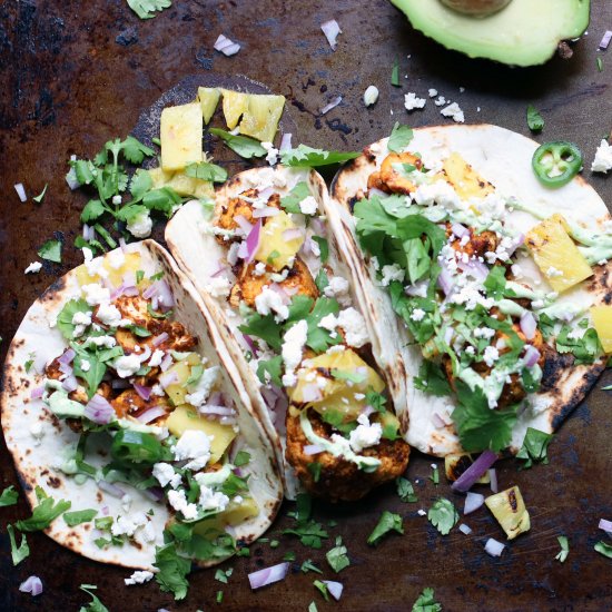 Cauliflower al Pastor Tacos