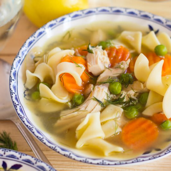 Lemon Dill Chicken Noodle Soup