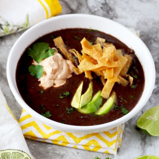 Black Bean Soup with Chipotle Crema