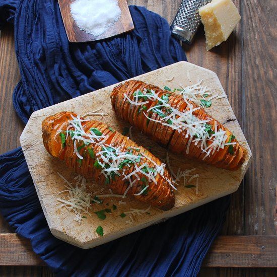 Hasselback sweet potato