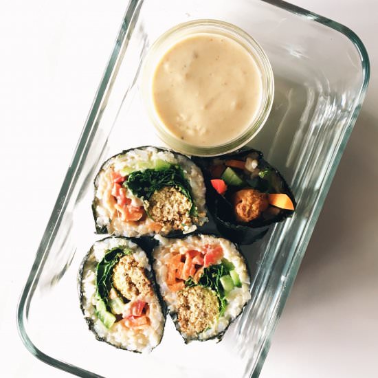 Veg Rolls w/ Chickpea Sticks