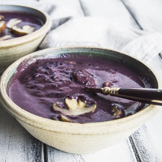 Vegan Purple Cream Of Mushroom Soup