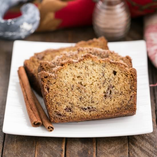 Cinnamon Topped Banana Bread