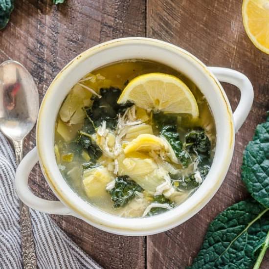 Slow Cooker Chicken Artichoke Soup