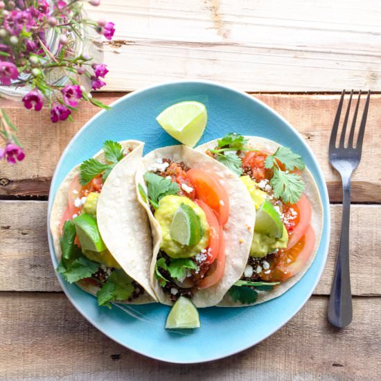 Tacos with Mandarin Avocado Sauce