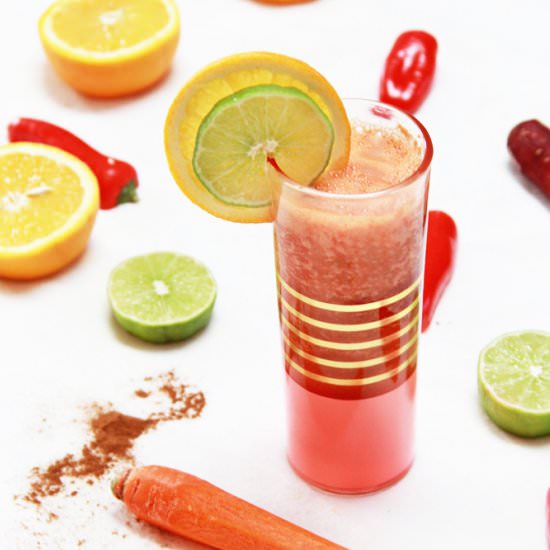 red pepper veggie smoothie