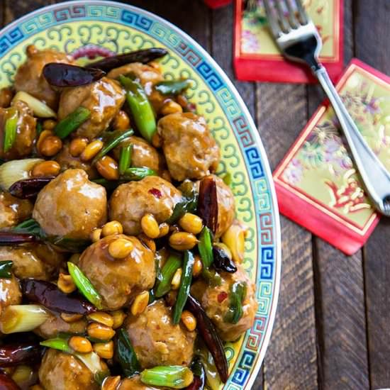 Kung Pao Chicken Meatballs