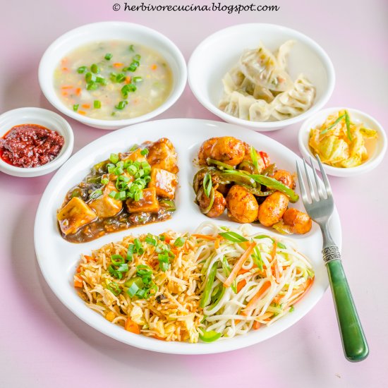 Indo-Chinese Thali