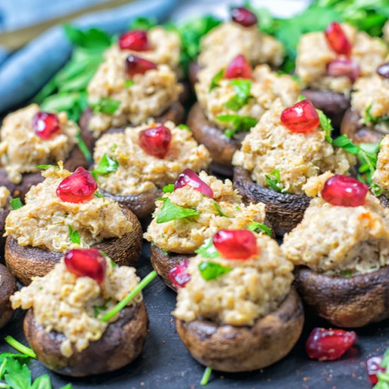 Superfood Quinoa Stuffed Mushrooms