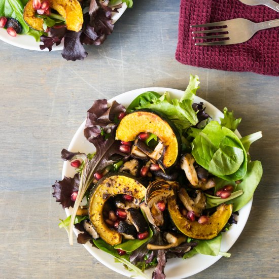 Warm Mushroom & Acorn Squash Salad