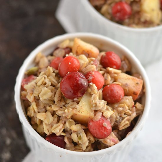 Cranberry Apple Crockpot Oatmeal