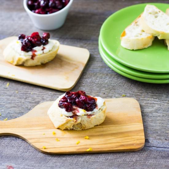 Honey Roasted Cranberry Crostini