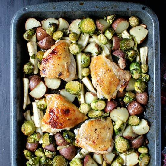 Sheet Pan Honey Garlic Chicken Thigh