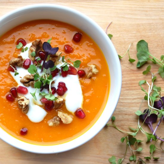 Carrot Ginger Soup w/ Mascarpone