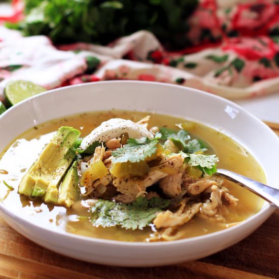 Slow Cooker Chicken and Chile Soup