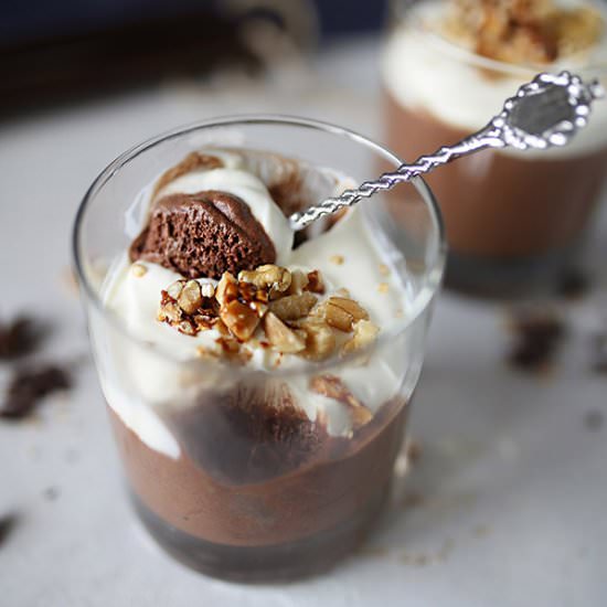 Chocolate Mousse with Coconut Whipped Cream