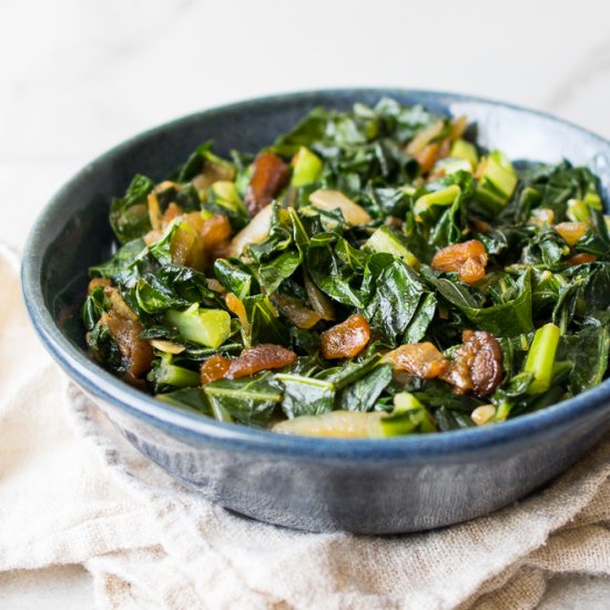 Collard Greens with Cumin & Apricot