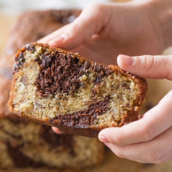 Marbled Chocolate Banana Bread