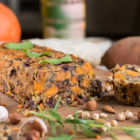 Vegan Lentil-Potato-Nut Roast