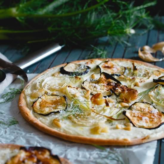 Roasted Eggplant Fennel Pizza