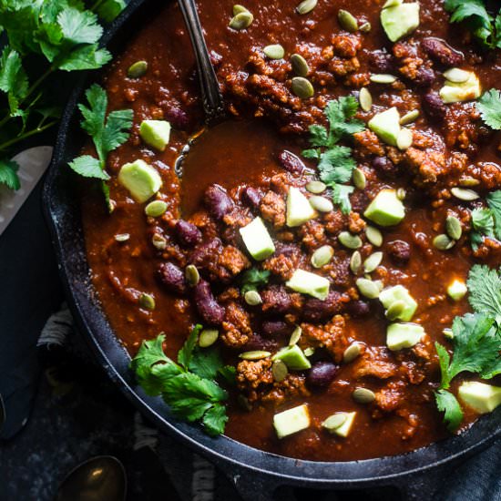 Smokey & Sweet Turkey Chili