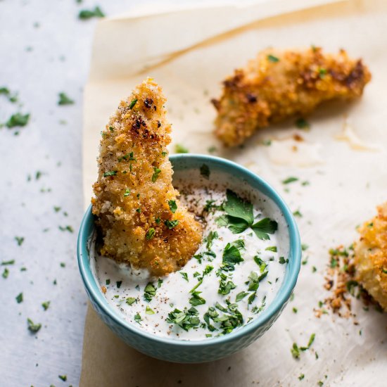 Baked Sticky Lemon Chicken Tenders