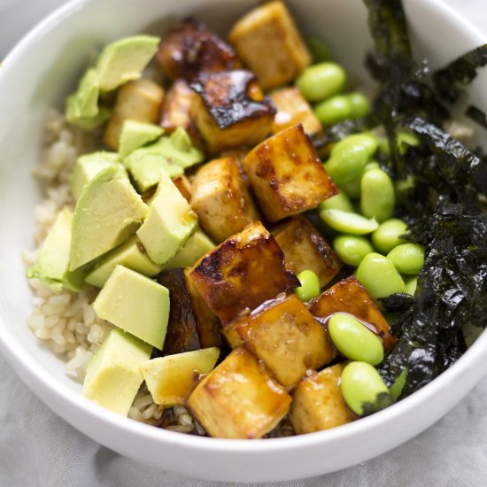 Sesame-Ginger Tofu Rice Bowls