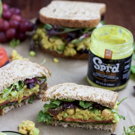 Creole Chickpea Salad Sandwiches