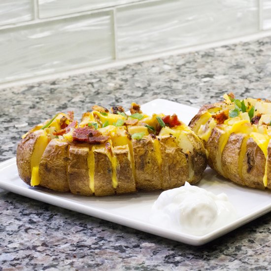 Bloomin’ Loaded Baked Potatoes