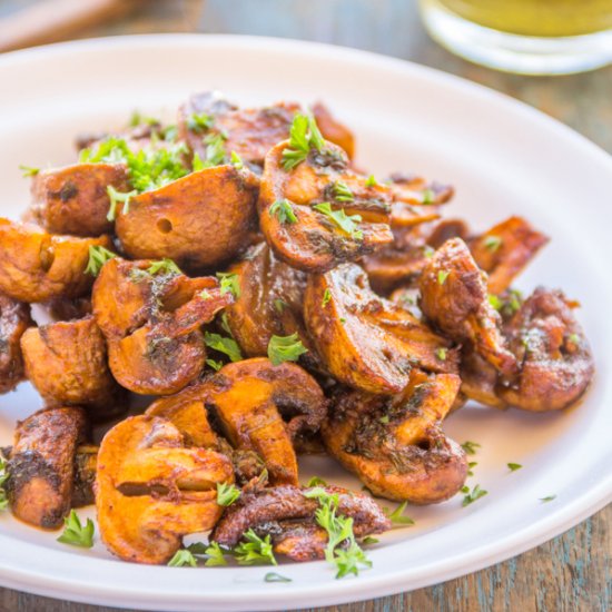 Easy & Spicy Grilled Mushrooms