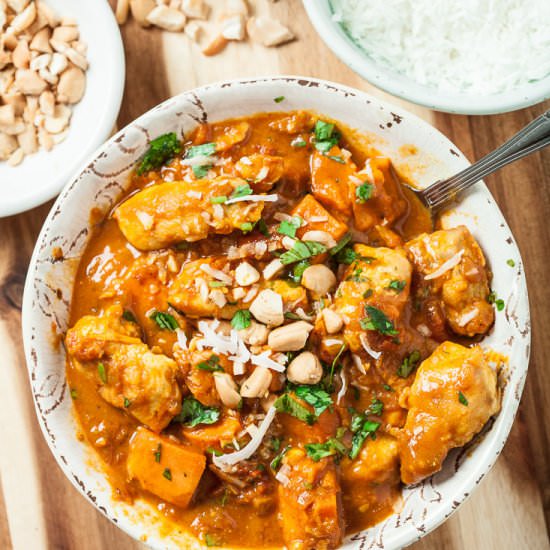 chicken sweet potato coconut stew