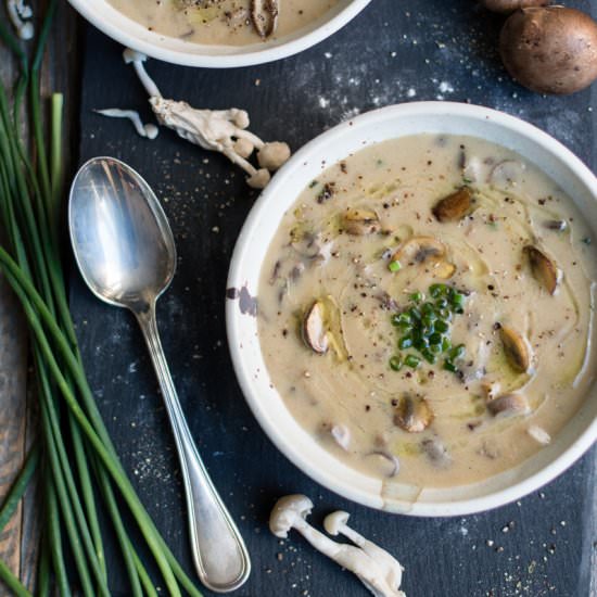 Velvety Cream of Mushroom Soup