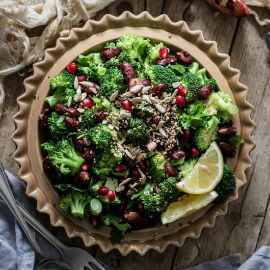 Popped Beans and Broccoli Salad